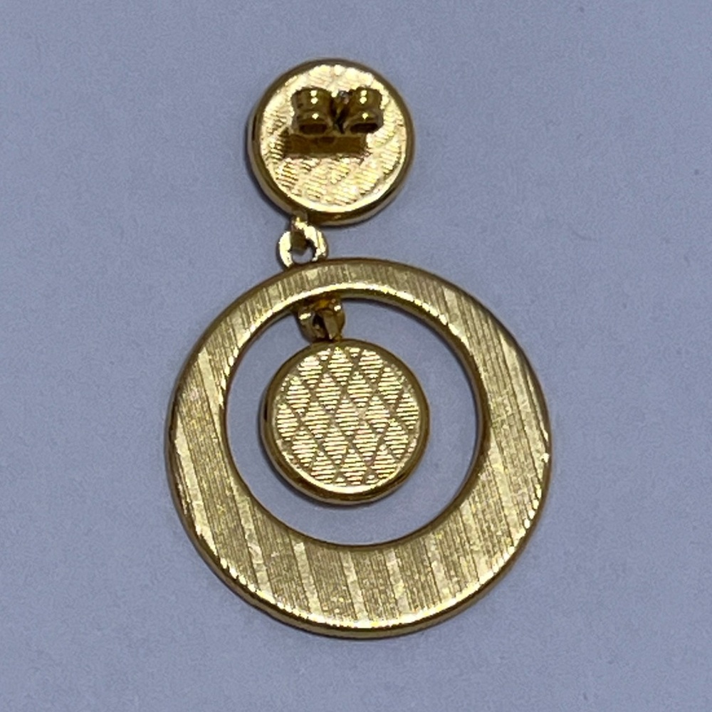Large Damascene Earrings - Picture 3 of 4